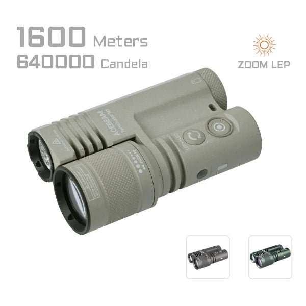Terminator M1 Dual Head LEP/LED Flashlight