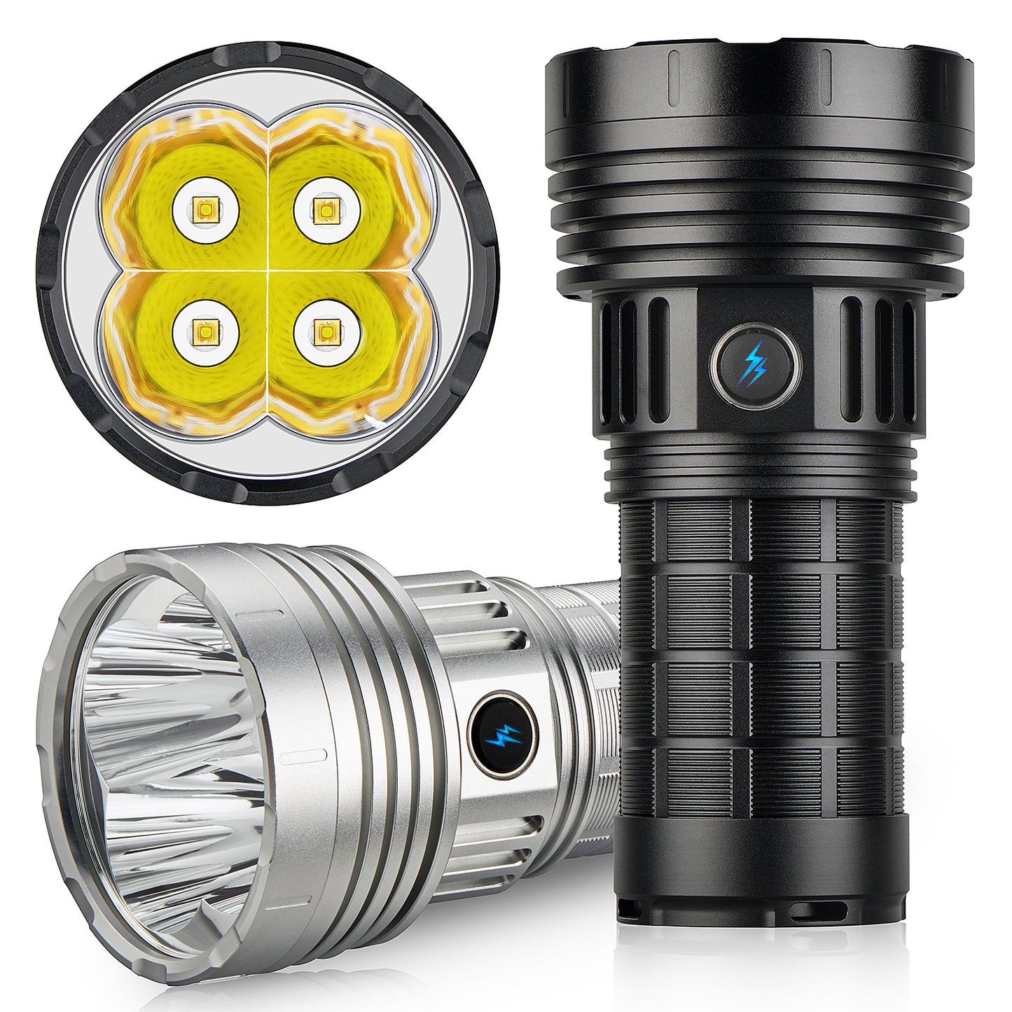 HAIKELITE HG50 4*G50 LED High Powered 21700 Flashlight Type-C Rechargeable Powerful Portable LED Torch for Outdoor Hiking Camping Hunting Fishing