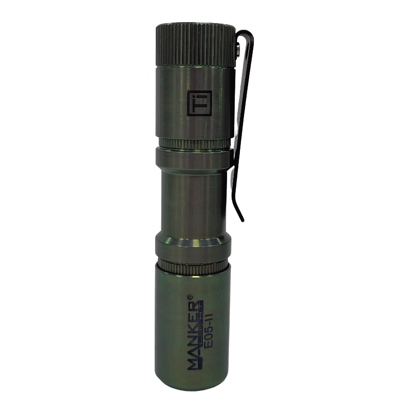 E05 II Ti - Colorful MAO 1300 Lumens Copper Flashlight,White LED Emitters, with 14500 Battery (Compatible with AA), Eeay to Carry, for Camping, Hiking
