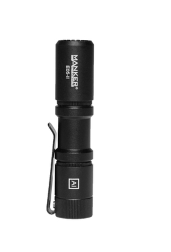 Manker E05 II Compact EDC Flashlight, High Density 1300 Lumens White LED Emitters, with 14500 Battery (Compatible with AA), Eeay to Carry, for Camping, Hiking