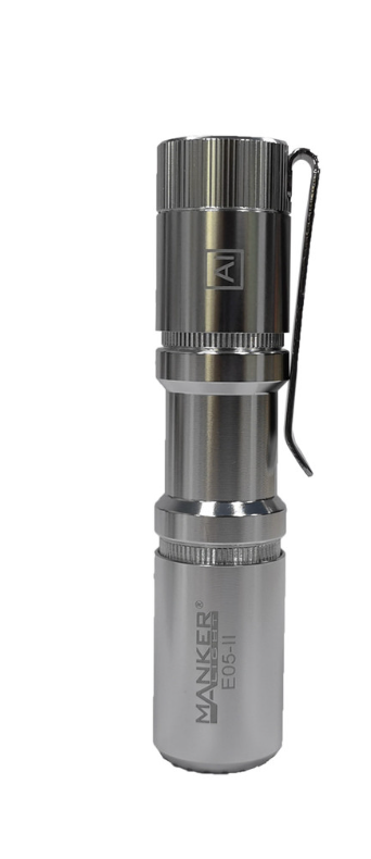 Manker E05 II Compact EDC Flashlight, High Density 1300 Lumens White LED Emitters, with 14500 Battery (Compatible with AA), Eeay to Carry, for Camping, Hiking
