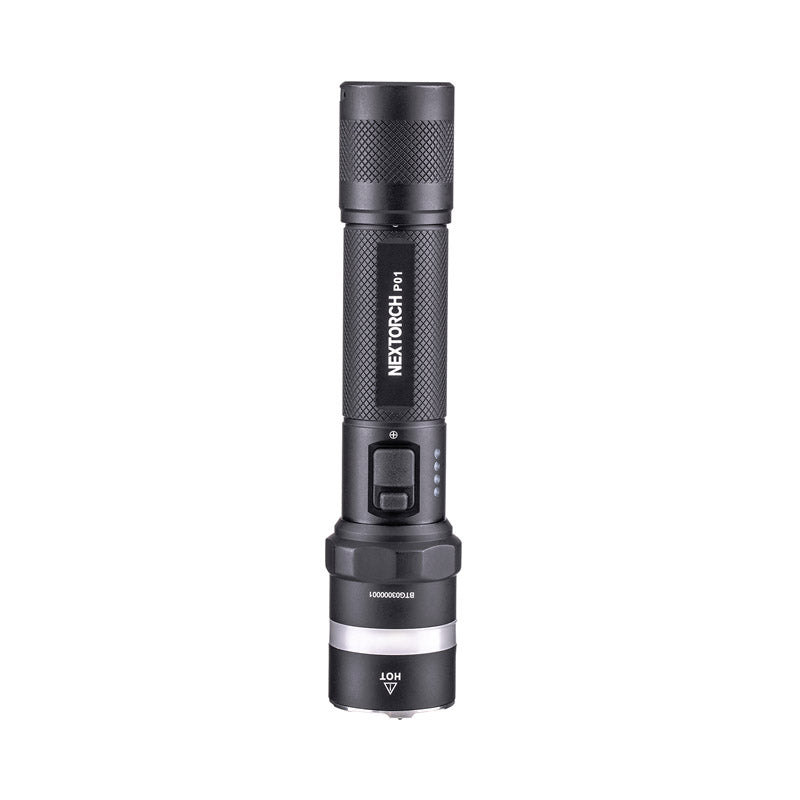 P01 Multi-light Source Tactical Strobe-flashlight,1350 Lumens High Performance Rechargeable LED Torch, Tactical Powerful Flashlight Torch for Hiking Camping Emergency