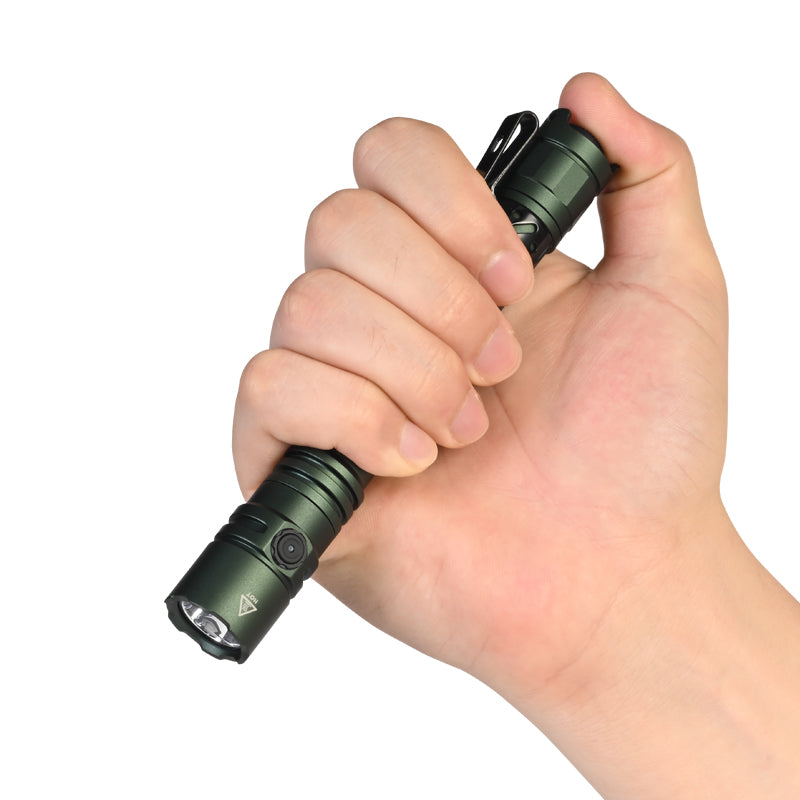 ACEBEAM TAC 2AA EDC Tactical Dual Modes Torch Rechargeable, Dual Switch Pocket LED, Super Bright Small Torch for Emergency, Camping, Home