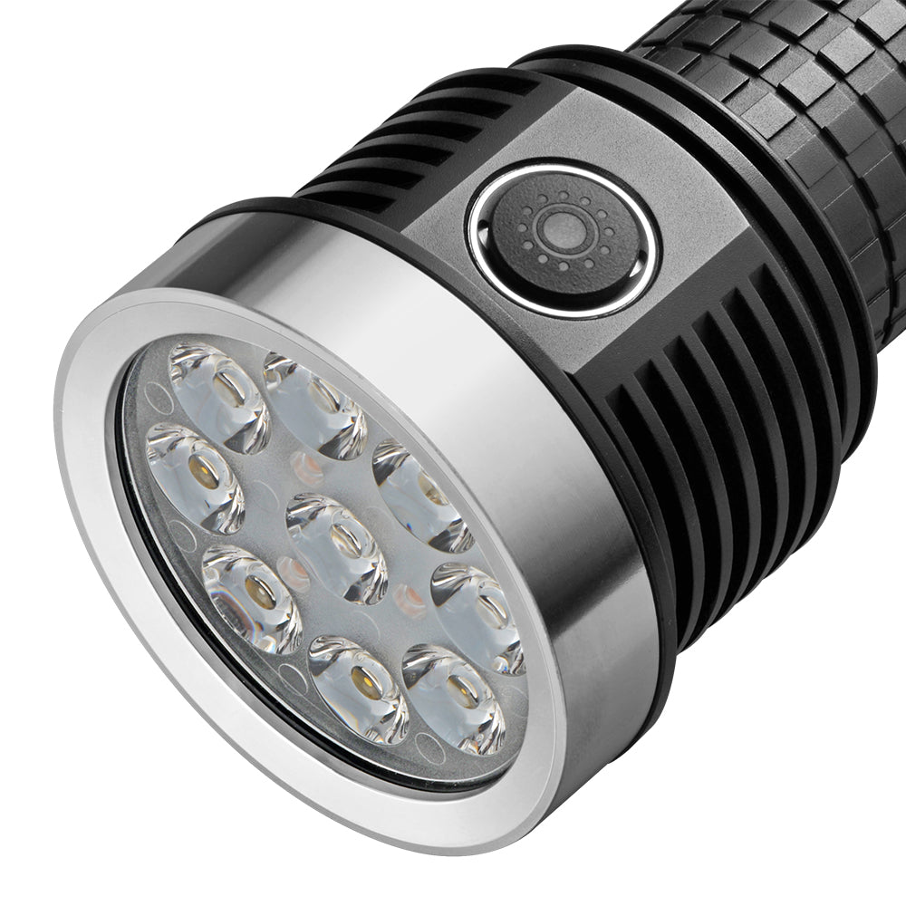 HAIKELITE H9 9*LH351D LED Strong Light Flashlight High Powered 26800 Battery Portable Torch Type-C Rechargeable LED Lamp Outdoor Hiking Camping Hunting Search Light