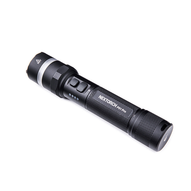 P01 PRO Multi-light Source Strobe-flashlight,1600 Lumens High Performance Rechargeable LED Torch, Tactical Powerful Flashlight Torch for Car Hiking Camping Emergency