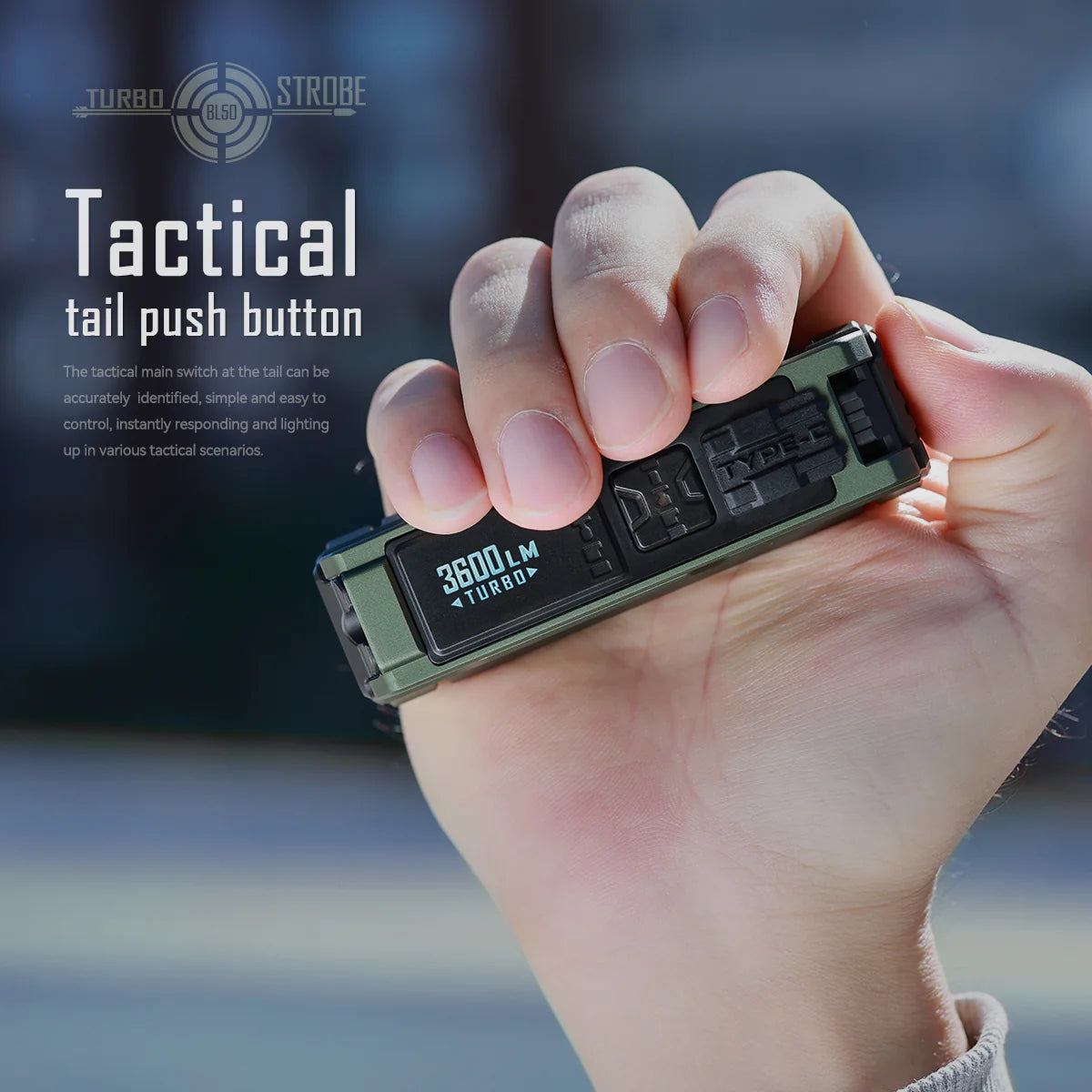 IMALENT BL50 Dual Light Sources EDC Flashlight, UV light, 3600 Lumens Powerful Bright LED torch