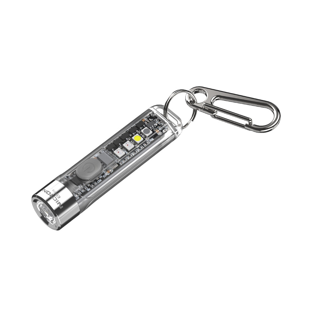 NICRON K11 V2 Rechargeable EDC Keychain flashlight with white/RGB/UV light,400 Hight Lumen with Extra 4 Sidelight, IPX4 EDC Mini Flashlight