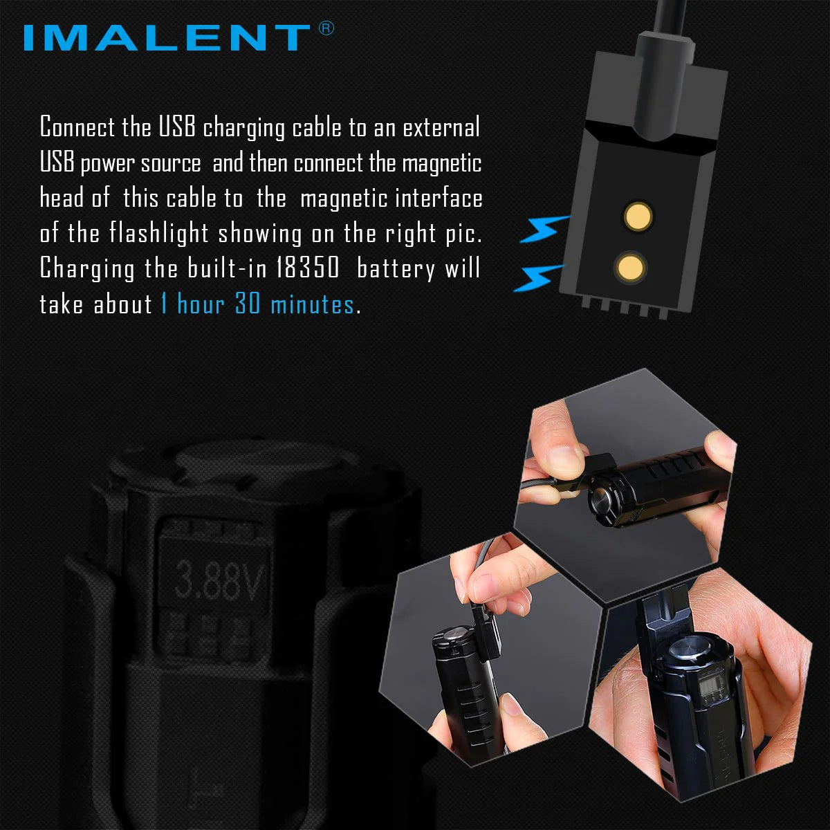IMALENT LD70 Brightest EDC Flashlight, High Performance 4000 lumens Mini Torch -Use CREE XHP70.2 LED, Best LED torch with OLED Display for inspection and home checking