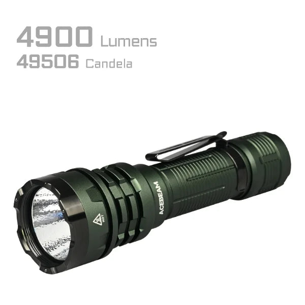 ACEBEAM Defender P17 Tactical Torch with Dual Tail Switch, 4900 High Lumens