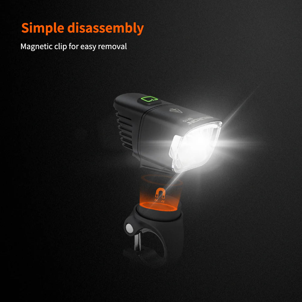 Nicron flashlight BK10,type-c rechargeable bicycle flashlight, IP65 waterproof cycling light,cut-off Spot Design Safe Riding,500lm high brightness