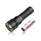 Lumintop W2 2in1 LED COB Flashlight SFT25 700M Long Range LED Spotlight With 1500LM Super Bright COB Flood Red Light USB Type-C Rechargeable 26800 Battery LED Torch for Outdoor Adventure Magnetic Tail LED Search Light Black