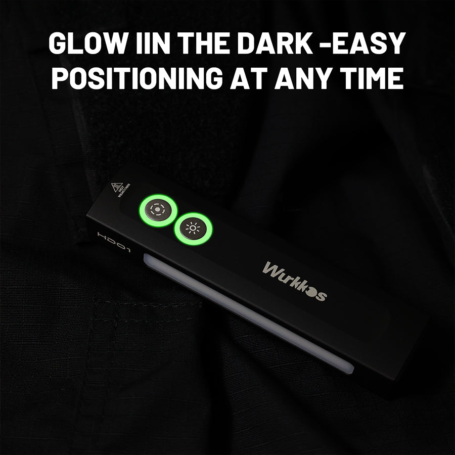 Wurkkos HD01 Rechargeable EDC Flashlight with Front Sport Light and Side flood light (90CRI)/RGB Light/Dual Switch/Magnetic Tail