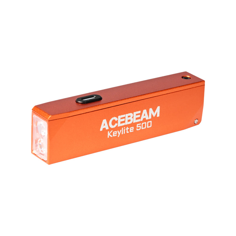 ACEBEAM Keylite 500 USB-C Keychain Light，500 lumens,IP66 rated Orange