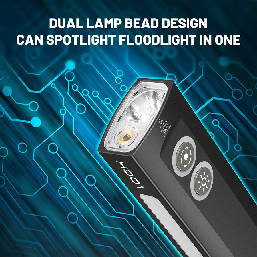 Wurkkos HD01 Rechargeable EDC Flashlight with Front Sport Light and Side flood light (90CRI)/RGB Light/Dual Switch/Magnetic Tail