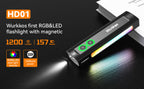 Wurkkos HD01 Rechargeable EDC Flashlight with Front Sport Light and Side flood light (90CRI)/RGB Light/Dual Switch/Magnetic Tail