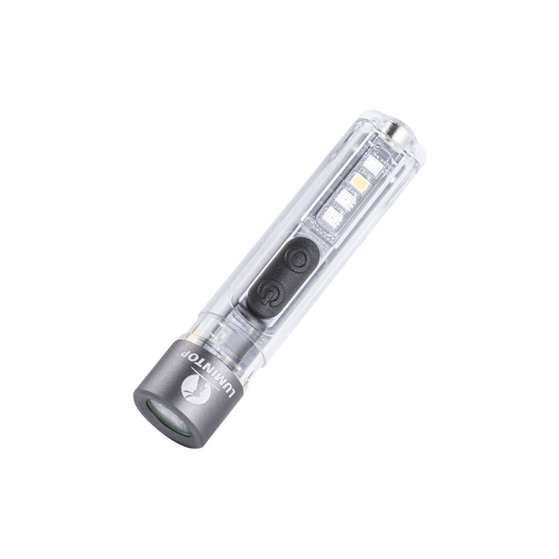 cat rechargeable led flashlight Lumintop Black Cat Mini EDC Flashlight 400 Lumens USB-C Rechargeable LED with Warm White, UV & RGB