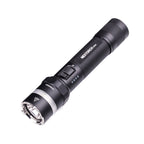 P01 Multi-light Source Tactical Strobe-flashlight,1350 Lumens High Performance Rechargeable LED Torch, Tactical Powerful Flashlight Torch for Hiking Camping Emergency black