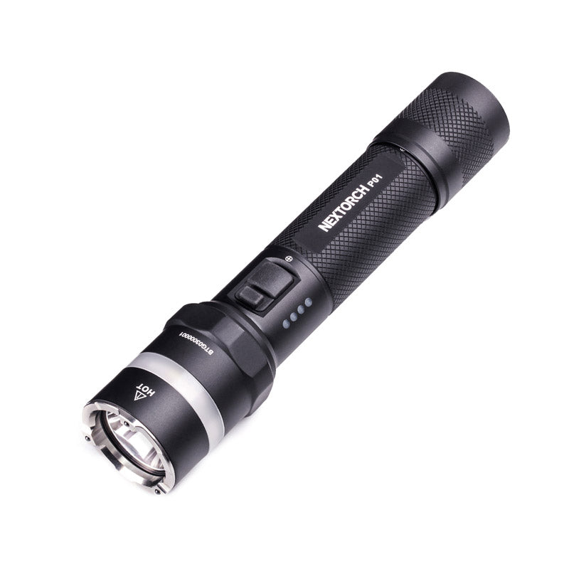 P01 Multi-light Source Tactical Strobe-flashlight,1350 Lumens High Performance Rechargeable LED Torch, Tactical Powerful Flashlight Torch for Hiking Camping Emergency