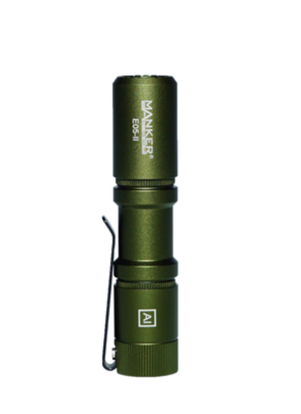 Manker E05 II Compact EDC Flashlight, High Density 1300 Lumens White LED Emitters, with 14500 Battery (Compatible with AA), Eeay to Carry, for Camping, Hiking
