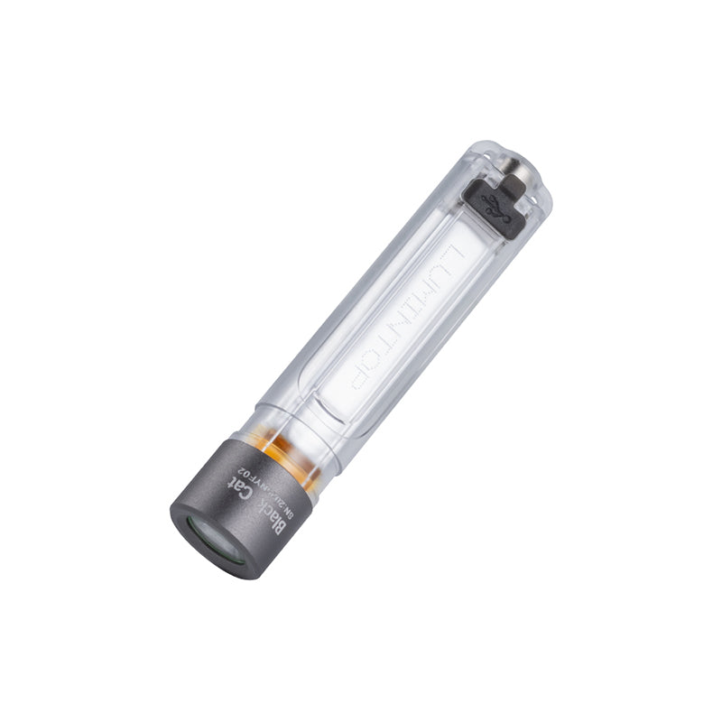 Lumintop Black Cat Mini EDC Flashlight 400 Lumens USB-C Rechargeable LED with Warm White, UV & RGB
