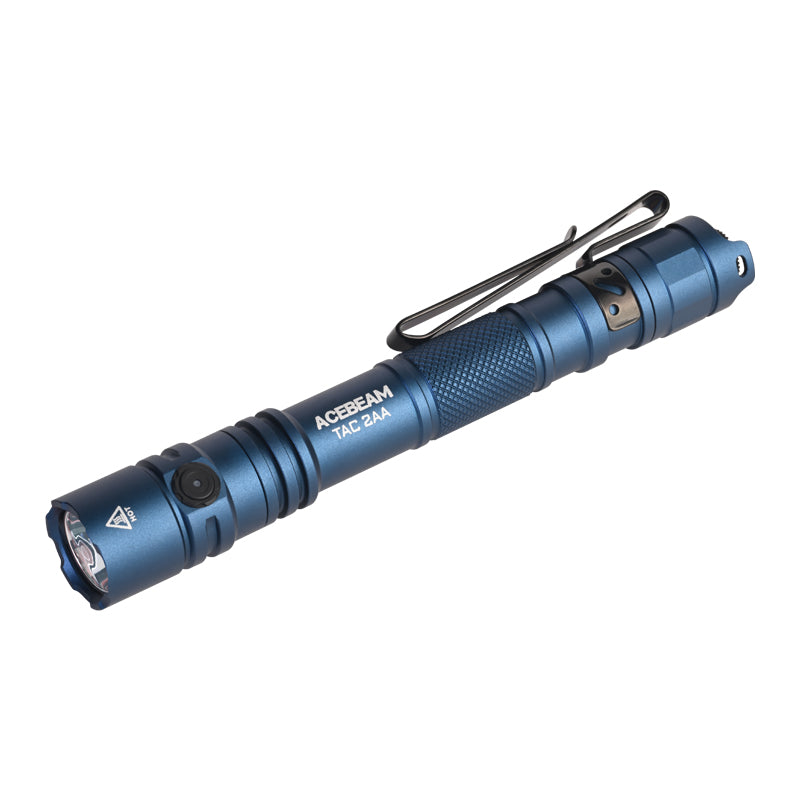 ACEBEAM TAC 2AA EDC Tactical Dual Modes Torch Rechargeable, Dual Switch Pocket LED, Super Bright Small Torch for Emergency, Camping, Home