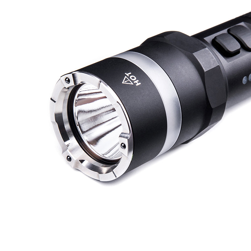 P01 PRO Multi-light Source Strobe-flashlight,1600 Lumens High Performance Rechargeable LED Torch, Tactical Powerful Flashlight Torch for Car Hiking Camping Emergency