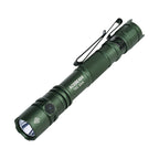 ACEBEAM TAC 2AA EDC Tactical Dual Modes Torch Rechargeable, Dual Switch Pocket LED, Super Bright Small Torch for Emergency, Camping, Home Green - TN 6500K HD LED Max Output: 1600lms 181m 8190cd