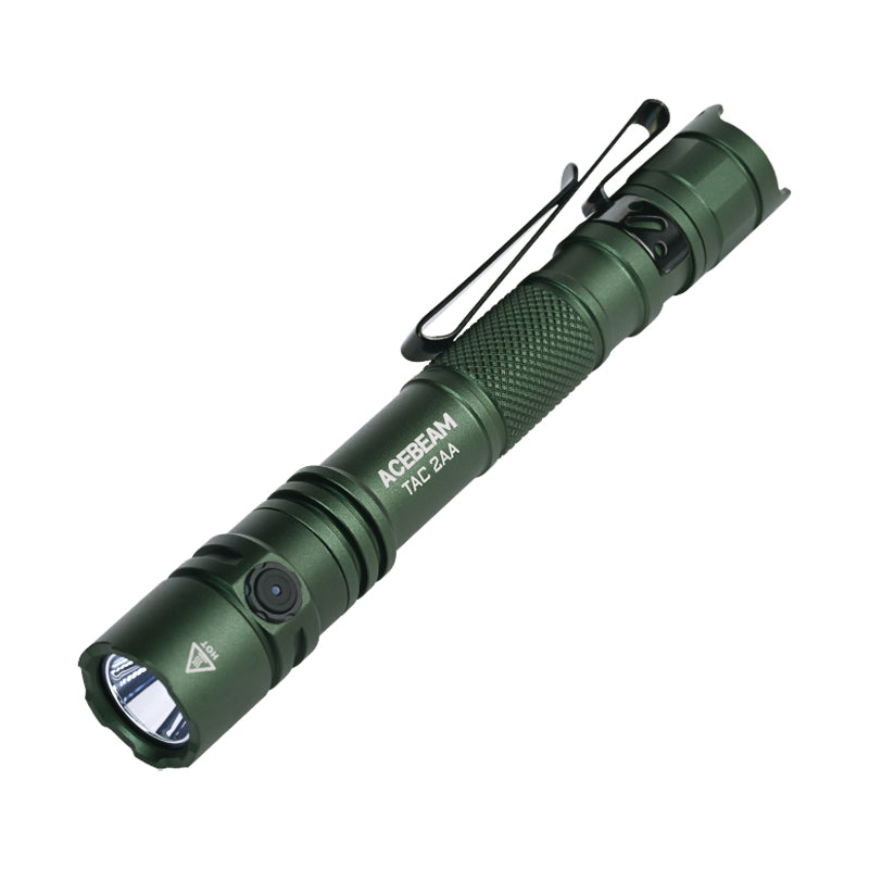 ACEBEAM TAC 2AA EDC Tactical Dual Modes Torch Rechargeable, Dual Switch Pocket LED, Super Bright Small Torch for Emergency, Camping, Home