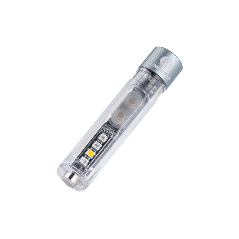 Lumintop Black Cat Mini EDC Flashlight 400 Lumens USB-C Rechargeable LED with Warm White, UV & RGB