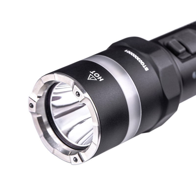 P01 Multi-light Source Tactical Strobe-flashlight,1350 Lumens High Performance Rechargeable LED Torch, Tactical Powerful Flashlight Torch for Hiking Camping Emergency