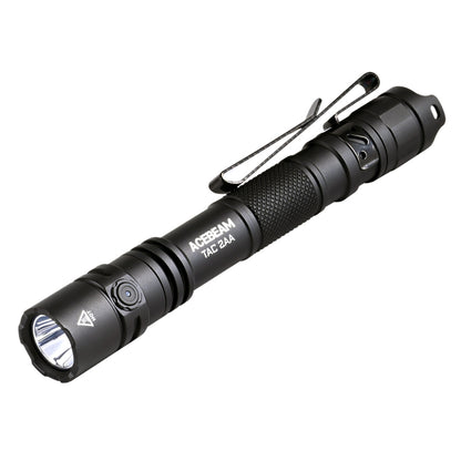 ACEBEAM TAC 2AA EDC Tactical Dual Modes Torch Rechargeable, Dual Switch Pocket LED, Super Bright Small Torch for Emergency, Camping, Home