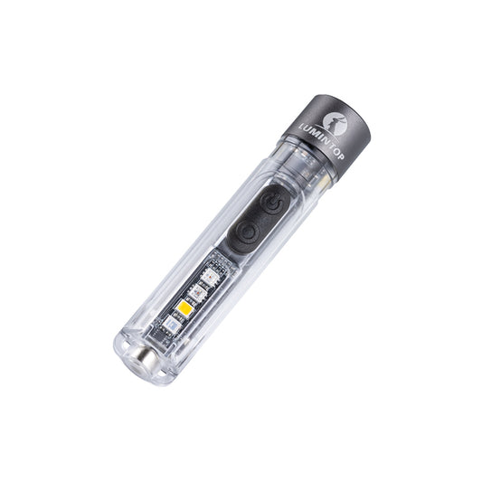 Lumintop Black Cat Mini EDC Flashlight 400 Lumens USB-C Rechargeable LED with Warm White, UV & RGB