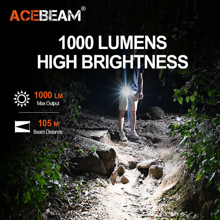 ACEBEAM Pokelit AA EDC Flashlight 1000 Lumens  USB-C Rechargeable IP68 Small Pocket LED Flashlight for Everyday Carry