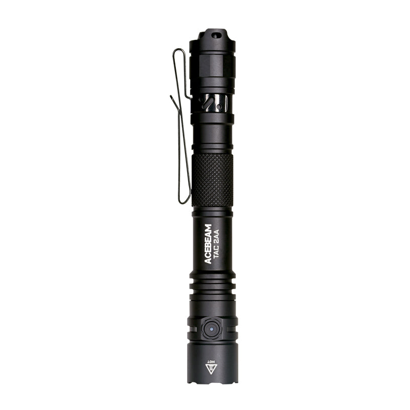 ACEBEAM TAC 2AA EDC Tactical Dual Modes Torch Rechargeable, Dual Switch Pocket LED, Super Bright Small Torch for Emergency, Camping, Home