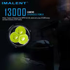 Imalent MS03 High-Lumen Flashlight, 13,000 Lumens 324m Beam Distance, 21700 Battery, Compact, Portable