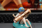 E05 II Cu 1300 Lumens Copper Flashlight，White LED Emitters, with 14500 Battery (Compatible with AA), Eeay to Carry, for Camping, Hiking