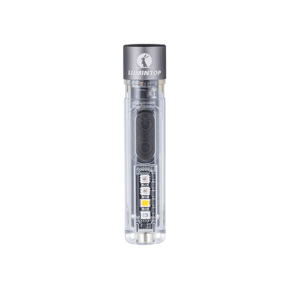 Lumintop Black Cat Mini EDC Flashlight 400 Lumens USB-C Rechargeable LED with Warm White, UV & RGB