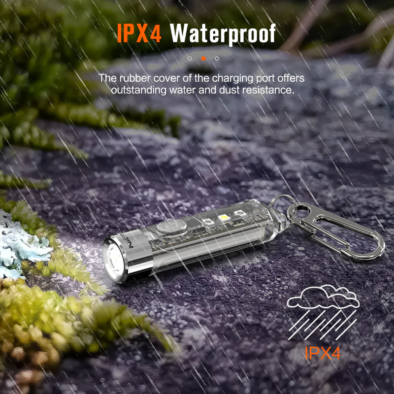Nicron Keychain K11 LED Flashlight Mini Pocket Light Multi-function 400lumens Waterproof Type-C Rechargeable Flashlight