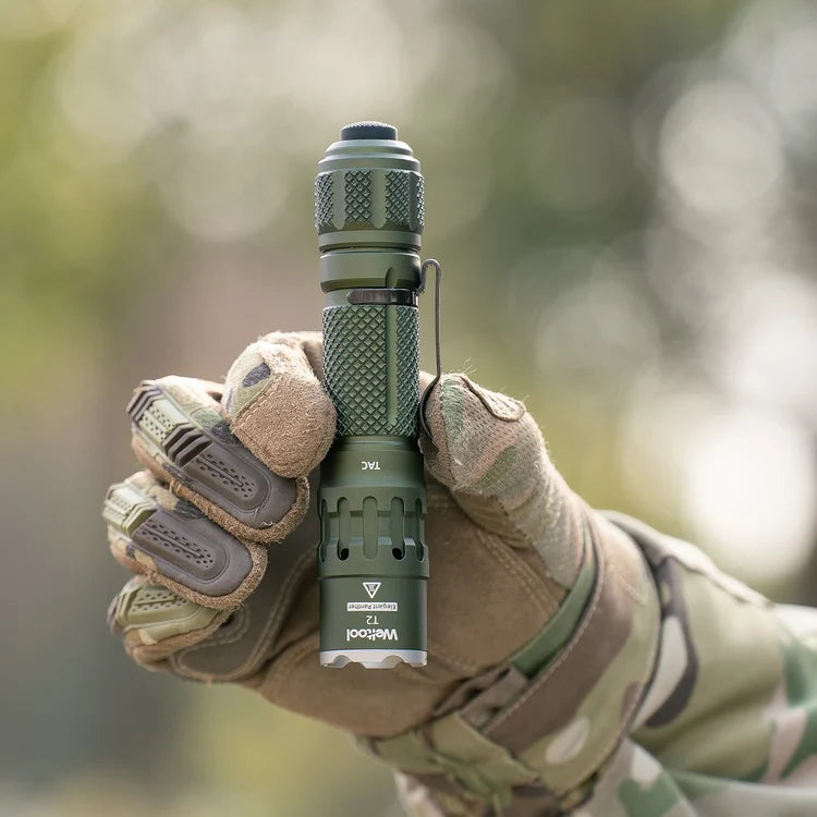 WELTOOL T2 TAC – 1900 LUMENS, 431 METER ODG TACTICAL FLASHLIGHT