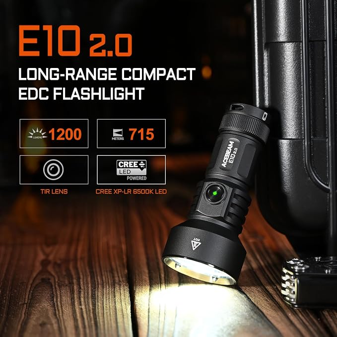 ACEBEAM E10 2.0 Longest-Range Pocket EDC Flashlight 715 Meters