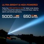 ACEBEAM L35 Tactical Torch, 5000 High Lumens Rechargeable Torch
