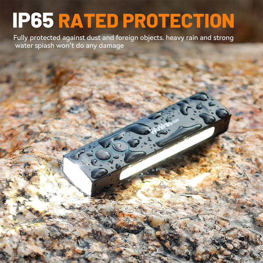 Wurkkos HD01 Rechargeable EDC Flashlight with Front Sport Light and Side flood light (90CRI)/RGB Light/Dual Switch/Magnetic Tail