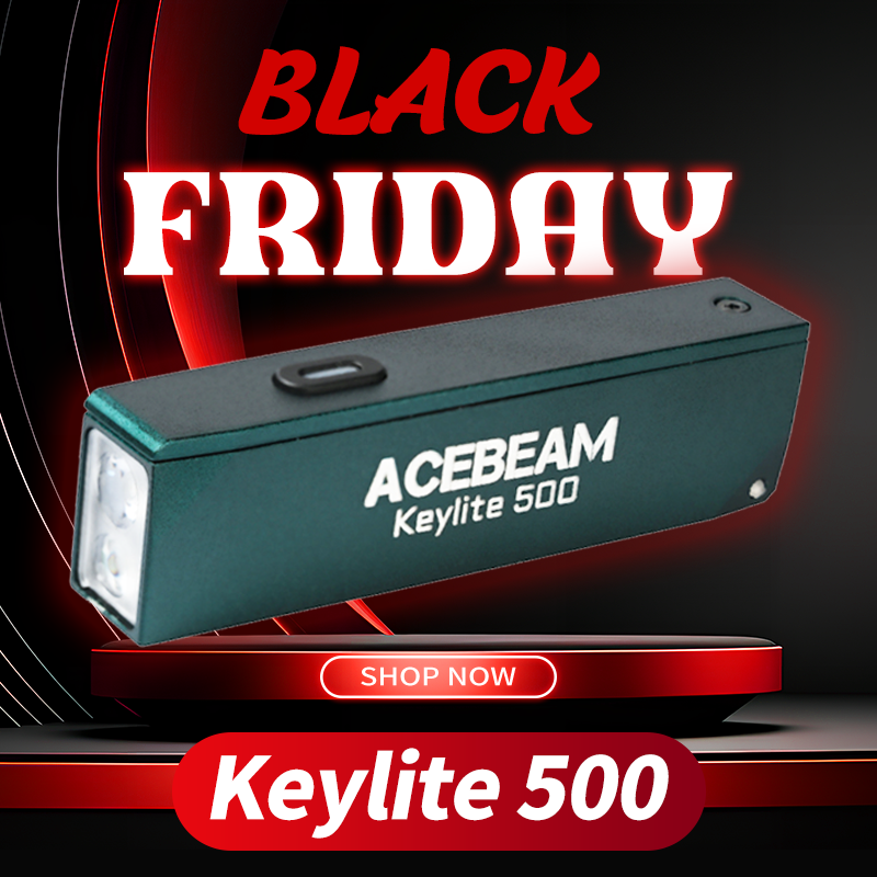 ACEBEAM Keylite 500 USB-C Keychain Light，500 lumens,IP66 rated