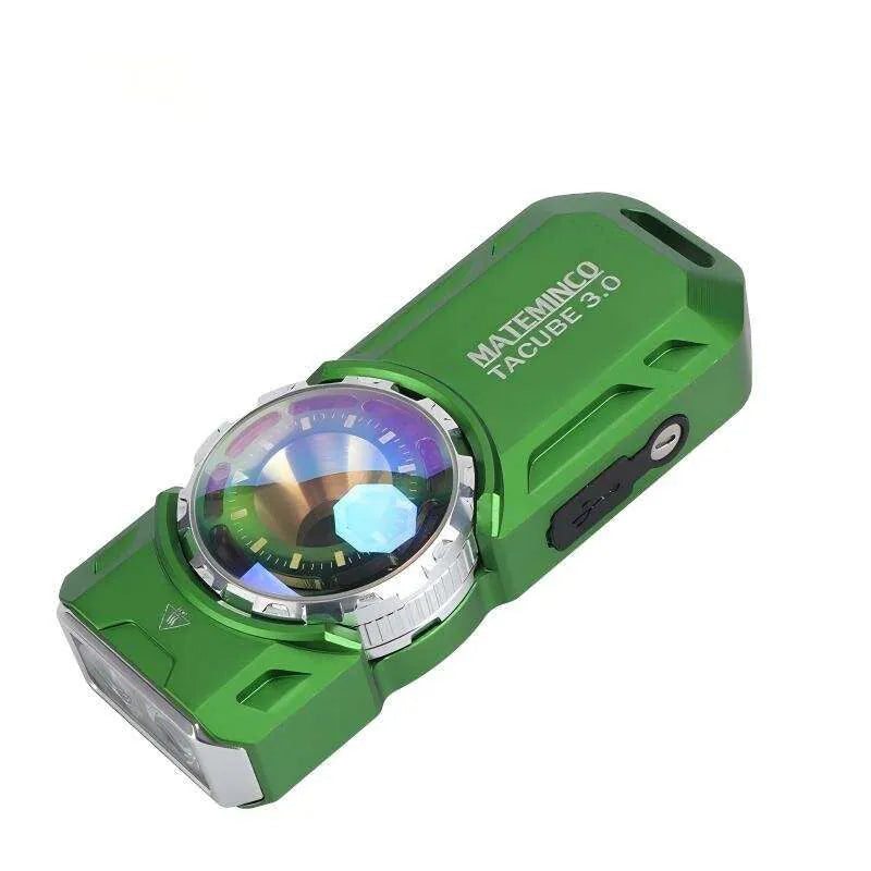 MATEMINCO TACUBE 3.0 EDC RGB 1550lm Type-C Rechargeable Long Throw UV 395nm Tactical LED Torch Flashlight for Outdoor, Camping