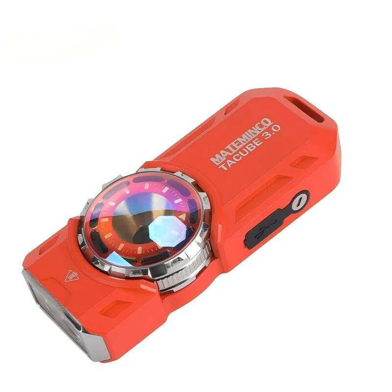 MATEMINCO TACUBE 3.0 EDC RGB 1550lm Type-C Rechargeable Long Throw UV 395nm Tactical LED Torch Flashlight for Outdoor, Camping
