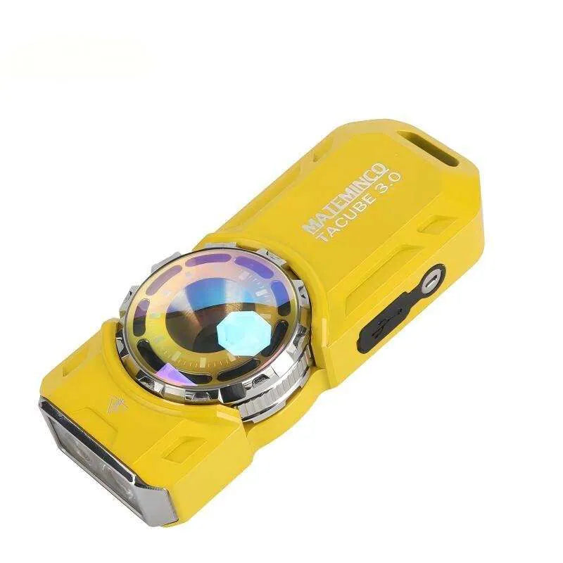 MATEMINCO TACUBE 3.0 EDC RGB 1550lm Type-C Rechargeable Long Throw UV 395nm Tactical LED Torch Flashlight for Outdoor, Camping