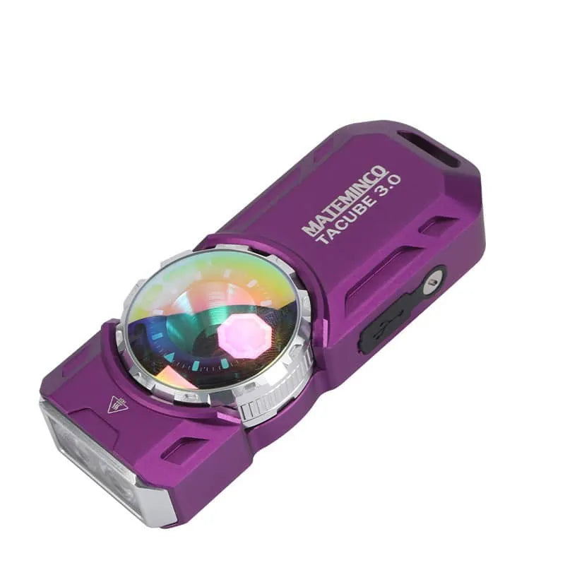 MATEMINCO TACUBE 3.0 EDC RGB 1550lm Type-C Rechargeable Long Throw UV 395nm Tactical LED Torch Flashlight for Outdoor, Camping