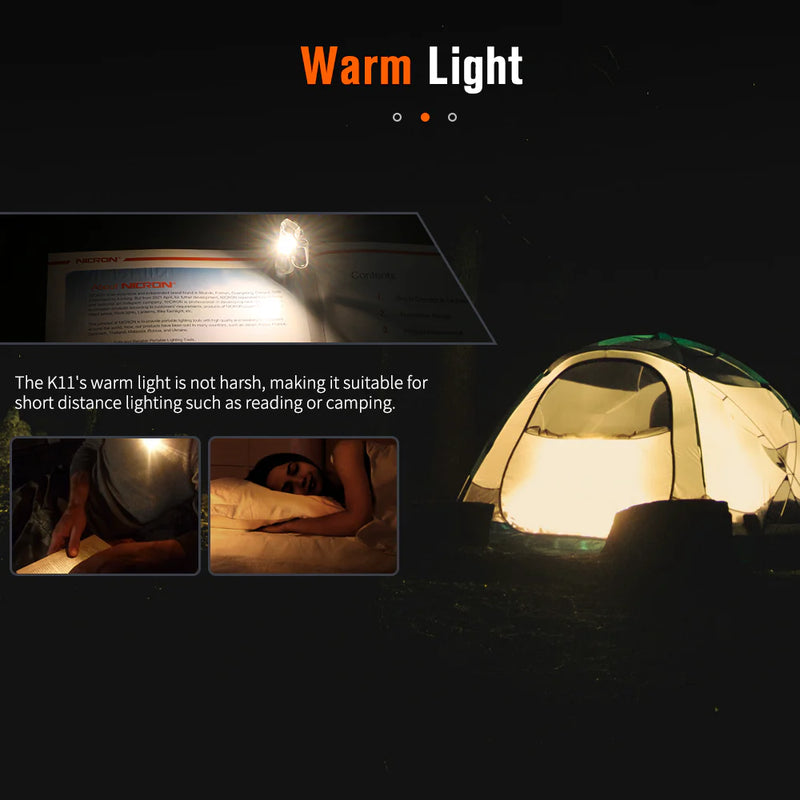 Nicron Keychain K11 LED Flashlight Mini Pocket Light Multi-function 400lumens Waterproof Type-C Rechargeable Flashlight