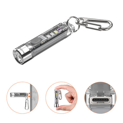 Nicron K11 V3.0 Magnetic RGB&UV Mini EDC Rechargeable Keychain Flashlight，400 Hight Lumen , IPX4 EDC Mini Flashlight