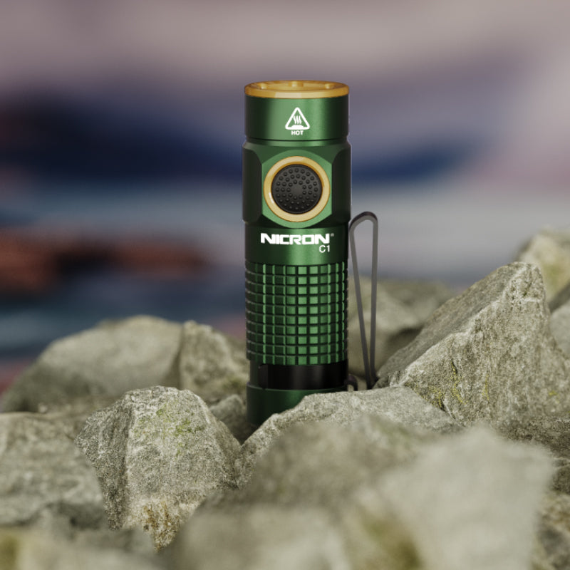 NICRON 1200 Lumens EDC Flashlight with Magnet, Type-C Rechargeable Pocket Light Compact High Lumens Handheld Light, C1 Mini Flashlight 7 Modes for Outdoor Camping, Hiking